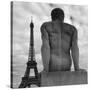 Eiffel and Man-Moises Levy-Stretched Canvas
