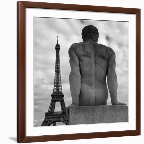 Eiffel and Man-Moises Levy-Framed Photographic Print