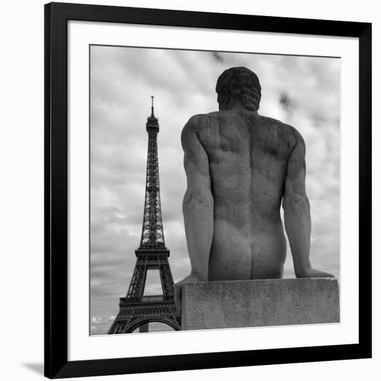 Eiffel and Man-Moises Levy-Framed Photographic Print