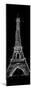 Eiffel Black-OnRei-Mounted Art Print