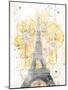 Eiffel Bloom Yellow-OnRei-Mounted Art Print