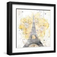 Eiffel Bloom Yellow-OnRei-Framed Art Print
