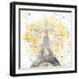 Eiffel Bloom Yellow-OnRei-Framed Art Print