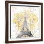 Eiffel Bloom Yellow-OnRei-Framed Art Print