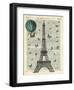 Eiffel Butterflies-Marion Mcconaghie-Framed Art Print