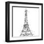 Eiffel\ close clean-OnRei-Framed Art Print