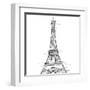 Eiffel\ close clean-OnRei-Framed Art Print