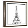 Eiffel\ close clean-OnRei-Framed Art Print