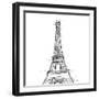 Eiffel\ close clean-OnRei-Framed Art Print