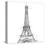 Eiffel\ close clean-OnRei-Stretched Canvas