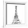 Eiffel\ close clean-OnRei-Framed Art Print