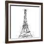 Eiffel\ close clean-OnRei-Framed Art Print