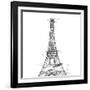 Eiffel\ close clean-OnRei-Framed Art Print