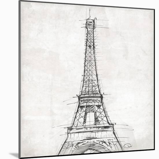 Eiffel Close-OnRei-Mounted Art Print