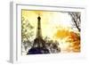 Eiffel Fiery Sunset-Philippe Hugonnard-Framed Giclee Print