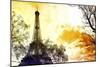 Eiffel Fiery Sunset-Philippe Hugonnard-Mounted Giclee Print