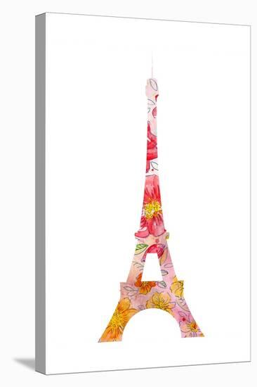 Eiffel Flowers-Kimberly Allen-Stretched Canvas