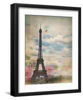 Eiffel in Rose Sky-null-Framed Art Print