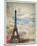 Eiffel in Rose Sky-null-Mounted Art Print