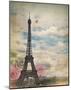 Eiffel in Rose Sky-null-Mounted Art Print