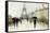 Eiffel in the Rain Marsala Umbrella-Avery Tillmon-Framed Stretched Canvas