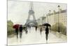 Eiffel in the Rain Marsala Umbrella-Avery Tillmon-Mounted Premium Giclee Print