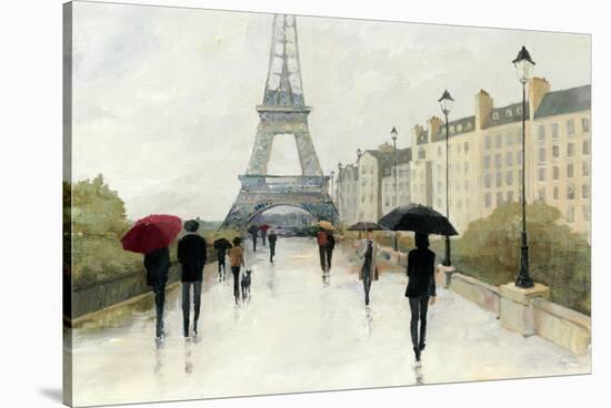 Eiffel in the Rain Marsala Umbrella-Avery Tillmon-Stretched Canvas