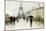 Eiffel in the Rain Marsala Umbrella-Avery Tillmon-Mounted Art Print
