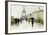 Eiffel in the Rain Marsala Umbrella-Avery Tillmon-Framed Art Print