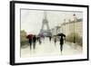 Eiffel in the Rain Marsala Umbrella-Avery Tillmon-Framed Art Print