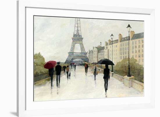 Eiffel in the Rain Marsala Umbrella-Avery Tillmon-Framed Art Print