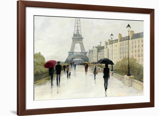 Eiffel in the Rain Marsala Umbrella-Avery Tillmon-Framed Art Print