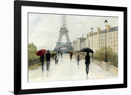 Eiffel in the Rain Marsala Umbrella-Avery Tillmon-Framed Art Print