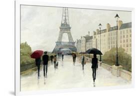 Eiffel in the Rain Marsala Umbrella-Avery Tillmon-Framed Art Print