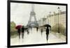 Eiffel in the Rain Marsala Umbrella-Avery Tillmon-Framed Art Print