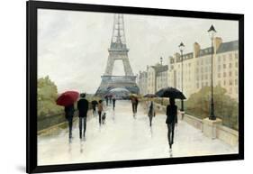 Eiffel in the Rain Marsala Umbrella-Avery Tillmon-Framed Art Print