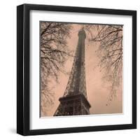 Eiffel in Warm Sky-null-Framed Art Print