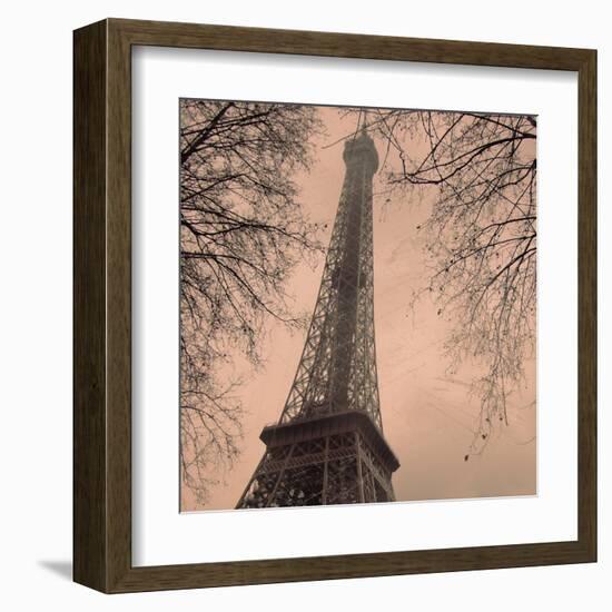 Eiffel in Warm Sky-null-Framed Art Print