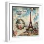 Eiffel Post Square-Elizabeth Jordan-Framed Art Print