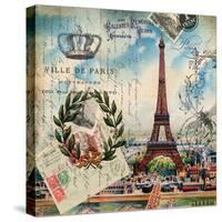 Eiffel Post Square-Elizabeth Jordan-Stretched Canvas