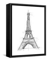 Eiffel Sketch D-OnRei-Framed Stretched Canvas