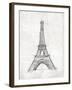 Eiffel Sketch-OnRei-Framed Art Print