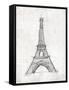 Eiffel Sketch-OnRei-Framed Stretched Canvas
