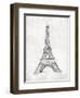 Eiffel Sketch-OnRei-Framed Art Print