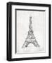 Eiffel Sketch-OnRei-Framed Art Print