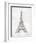 Eiffel Sketch-OnRei-Framed Art Print