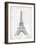 Eiffel Sketch-OnRei-Framed Art Print