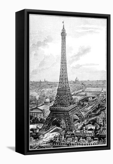 Eiffel Tower, 1889 Universal Exposition-Science Photo Library-Framed Stretched Canvas