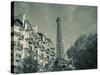 Eiffel Tower and Avenue De Suffren Buildings, Paris, France-Walter Bibikow-Stretched Canvas