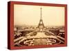 Eiffel Tower and Champ De Mars Seen from Trocadéro Palace, Paris Exposition, 1889-null-Stretched Canvas